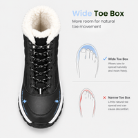 Women's Plush-Lined Wedge Platform Snow Boots