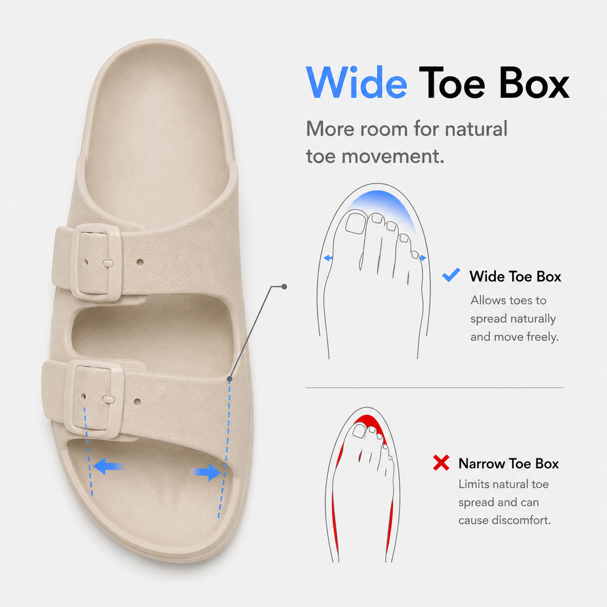 Ladies Orthopedic Shoes Uk EVA Double Buckle