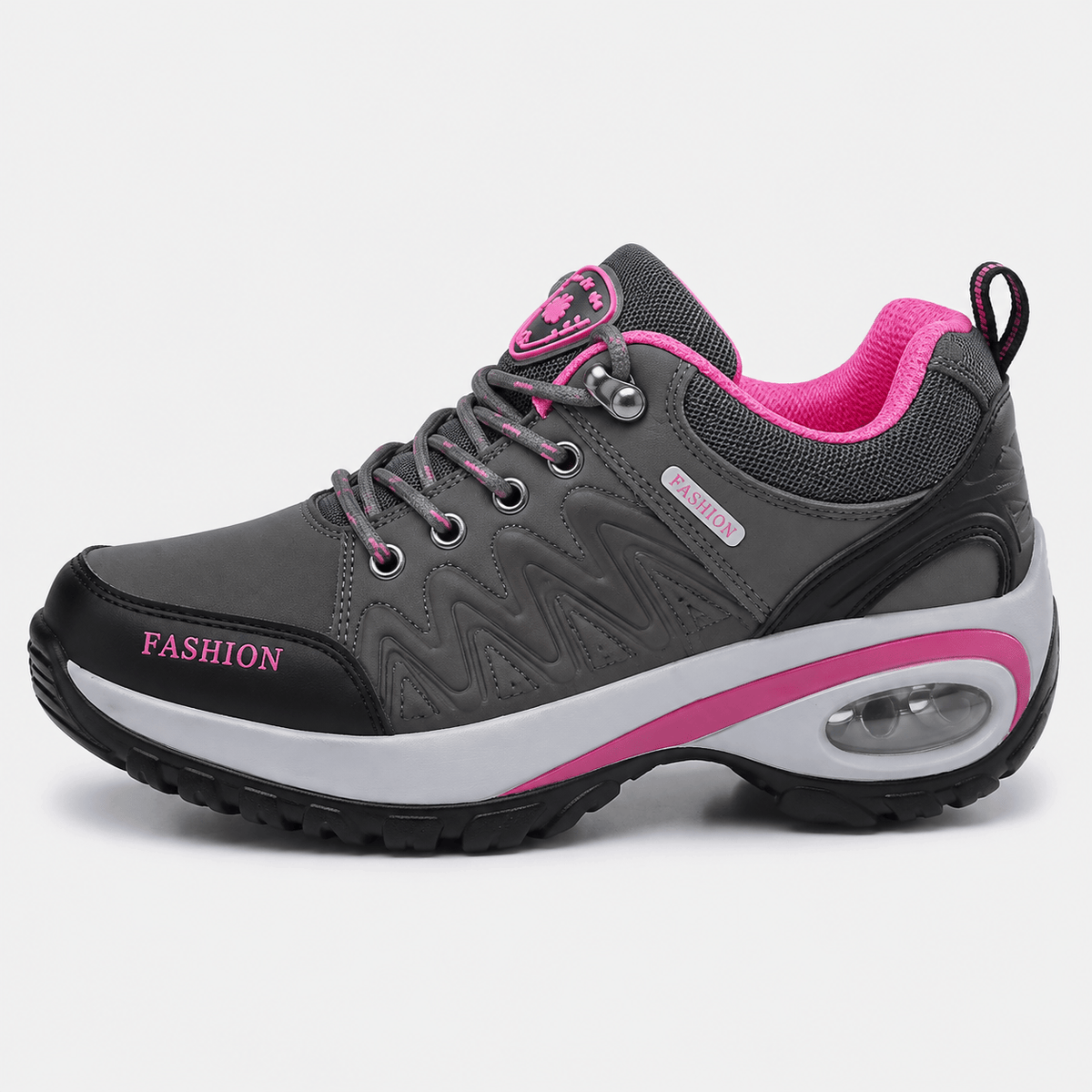 MyOrhtopedicFit Women's Waterproof Platform Lace-Up Sneakers with Air Cushion Sole