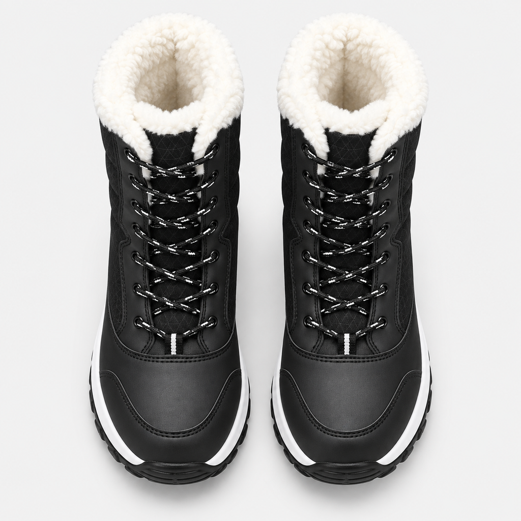 Women's Plush-Lined Wedge Platform Snow Boots