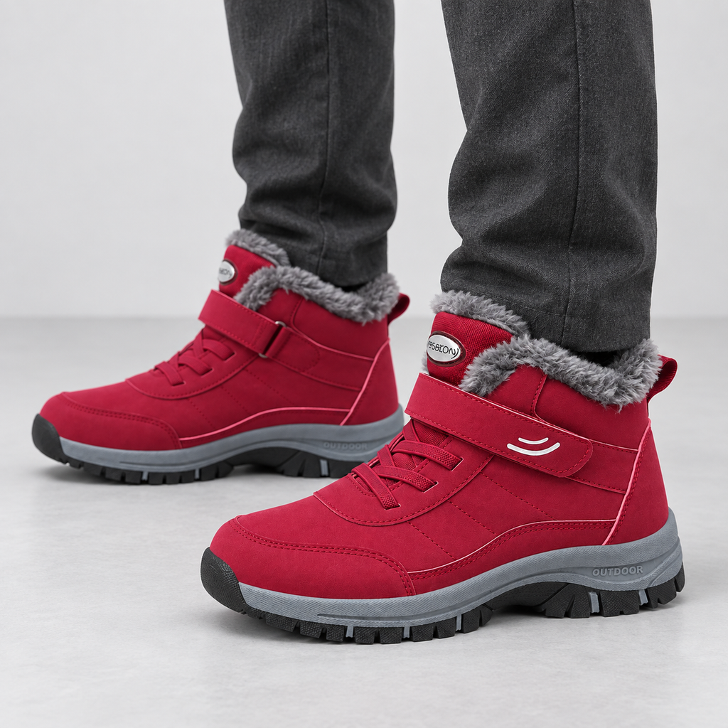 Unisex Waterproof Plush-Lined Winter Snow Ankle Boots