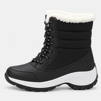 Women's Plush-Lined Wedge Platform Snow Boots
