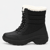 Women's Plush-Lined Wedge Platform Snow Boots