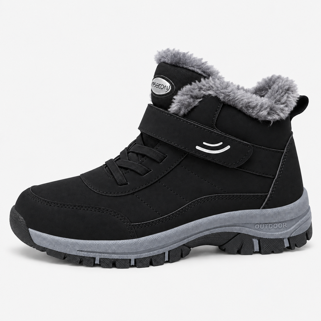 Unisex Waterproof Plush-Lined Winter Snow Ankle Boots