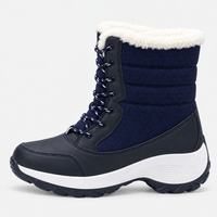 Women's Plush-Lined Wedge Platform Snow Boots
