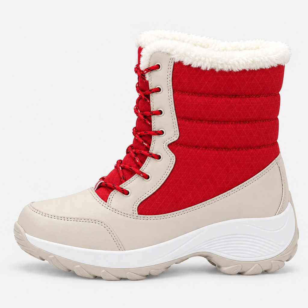 Women's Plush-Lined Wedge Platform Snow Boots