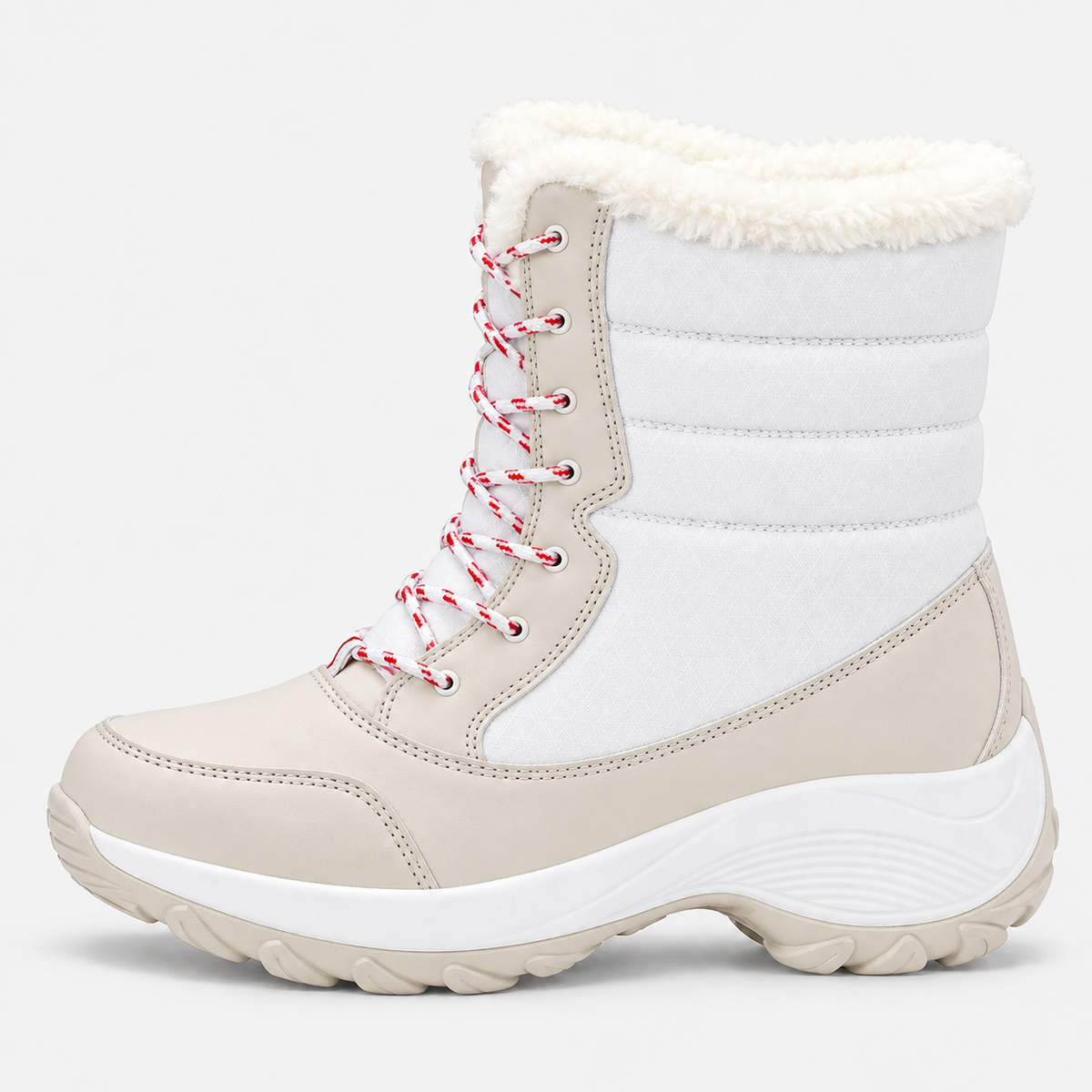 Women's Plush-Lined Wedge Platform Snow Boots